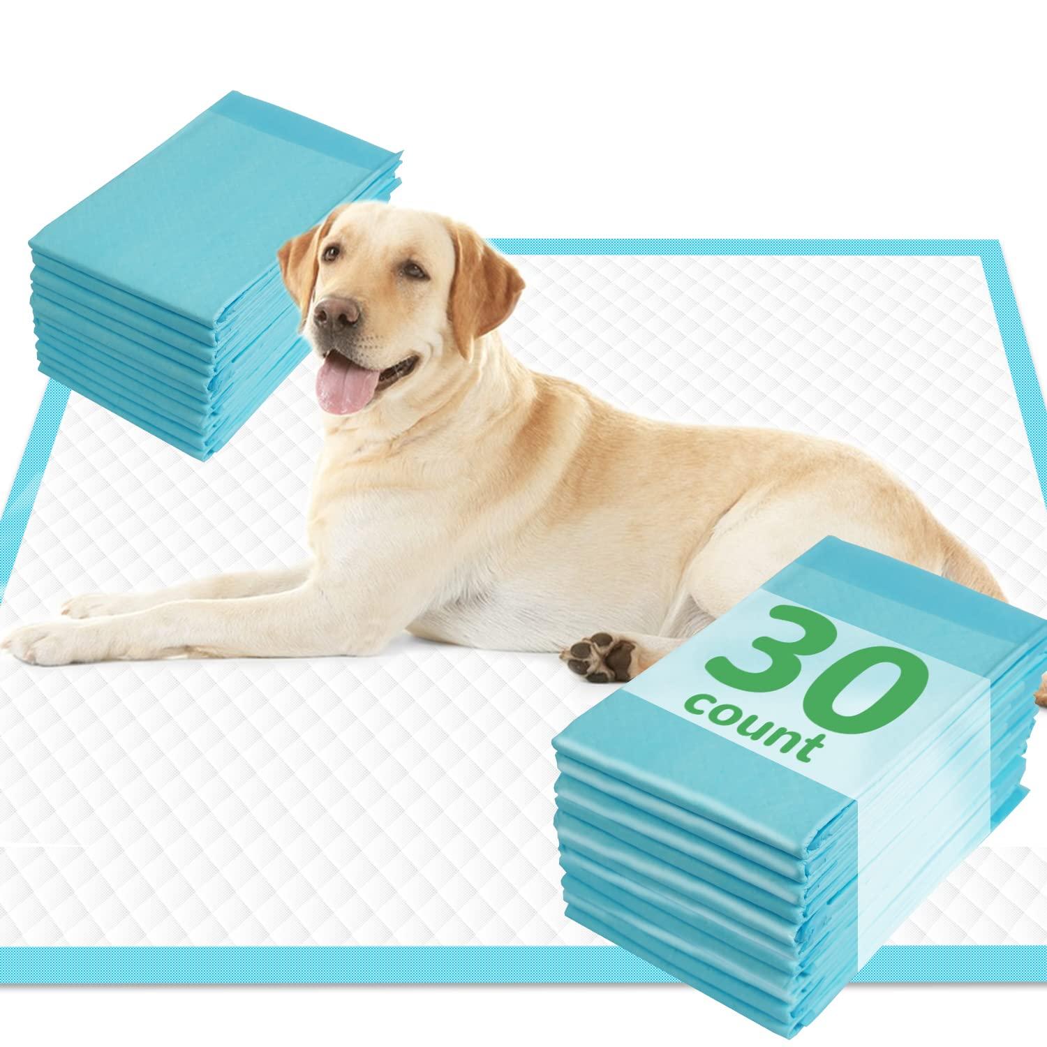 Pee Pads for Dogs - 30" X 36" Extra Large Puppy Pads XXL Potty Training Pads for Pet Wee Wee Pads Quick Absorbent Disposable Leak-Proof Pee Pads for Dogs Large Puppy Supplies - 30 Count