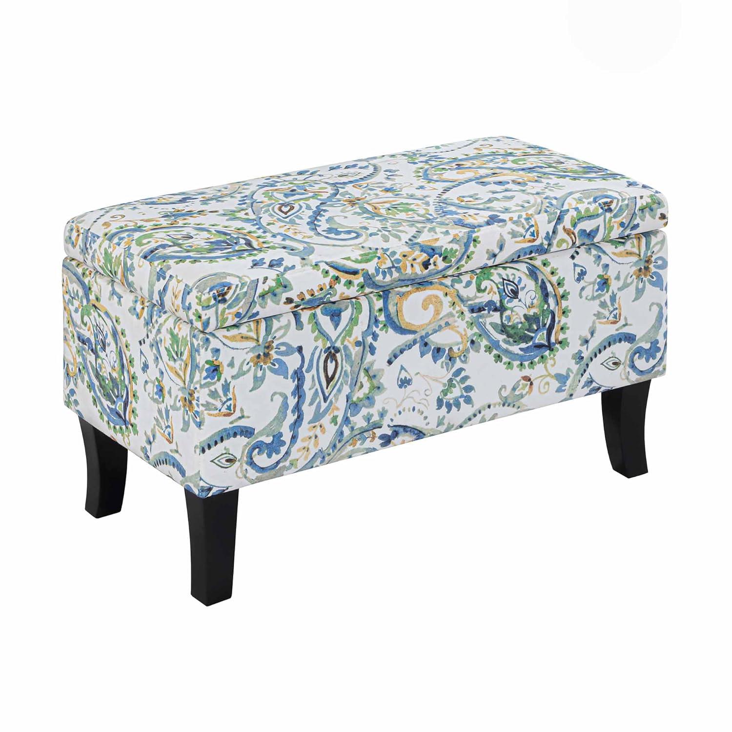 Convenience Concepts Designs4Comfort Winslow Storage Ottoman, Paisley Fabric