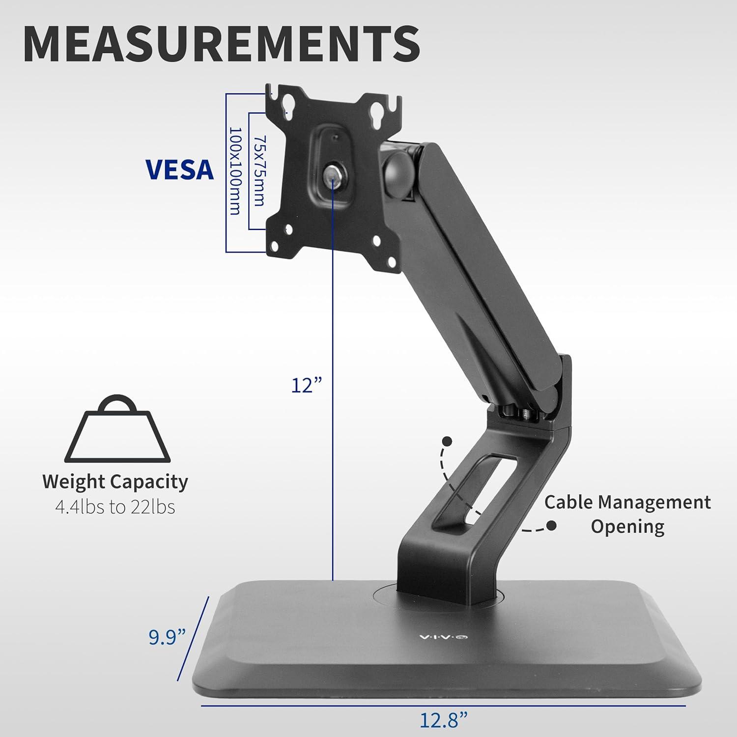 Black Adjustable Aluminum and Steel Standing Desk Converter