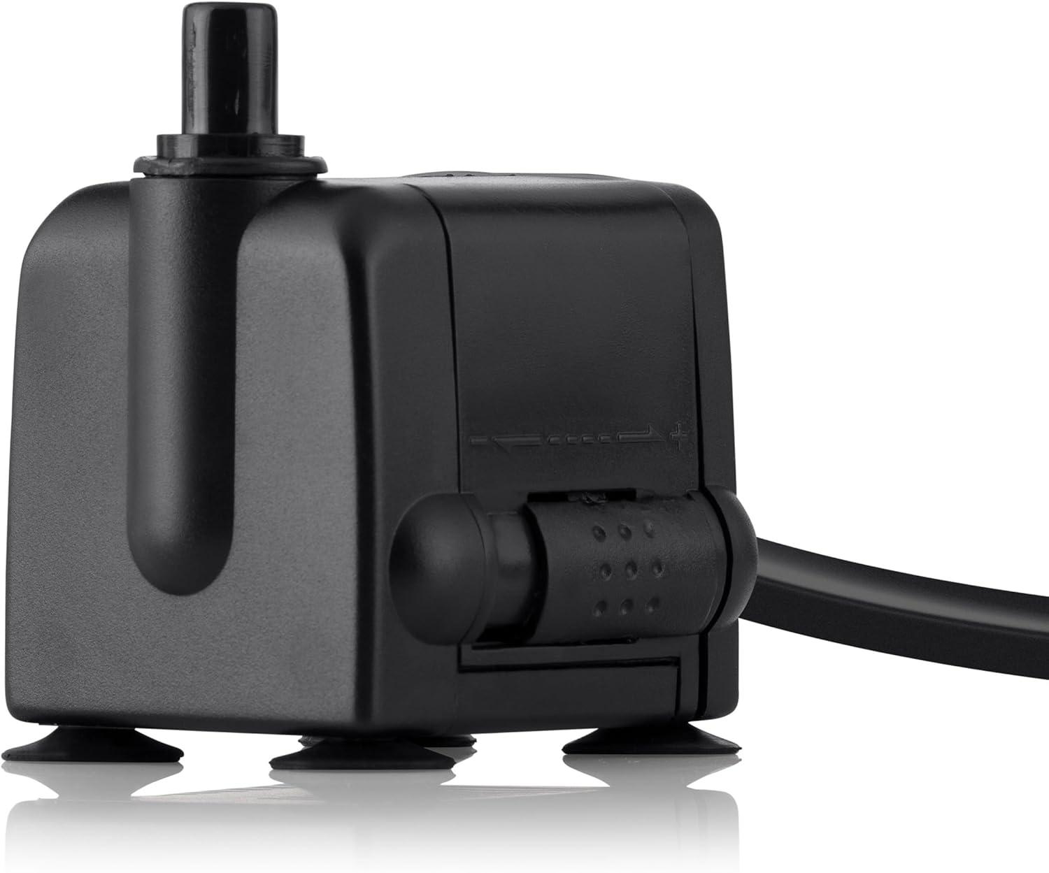 Compact Black Ceramic Submersible Pond Pump with 6 ft Cord