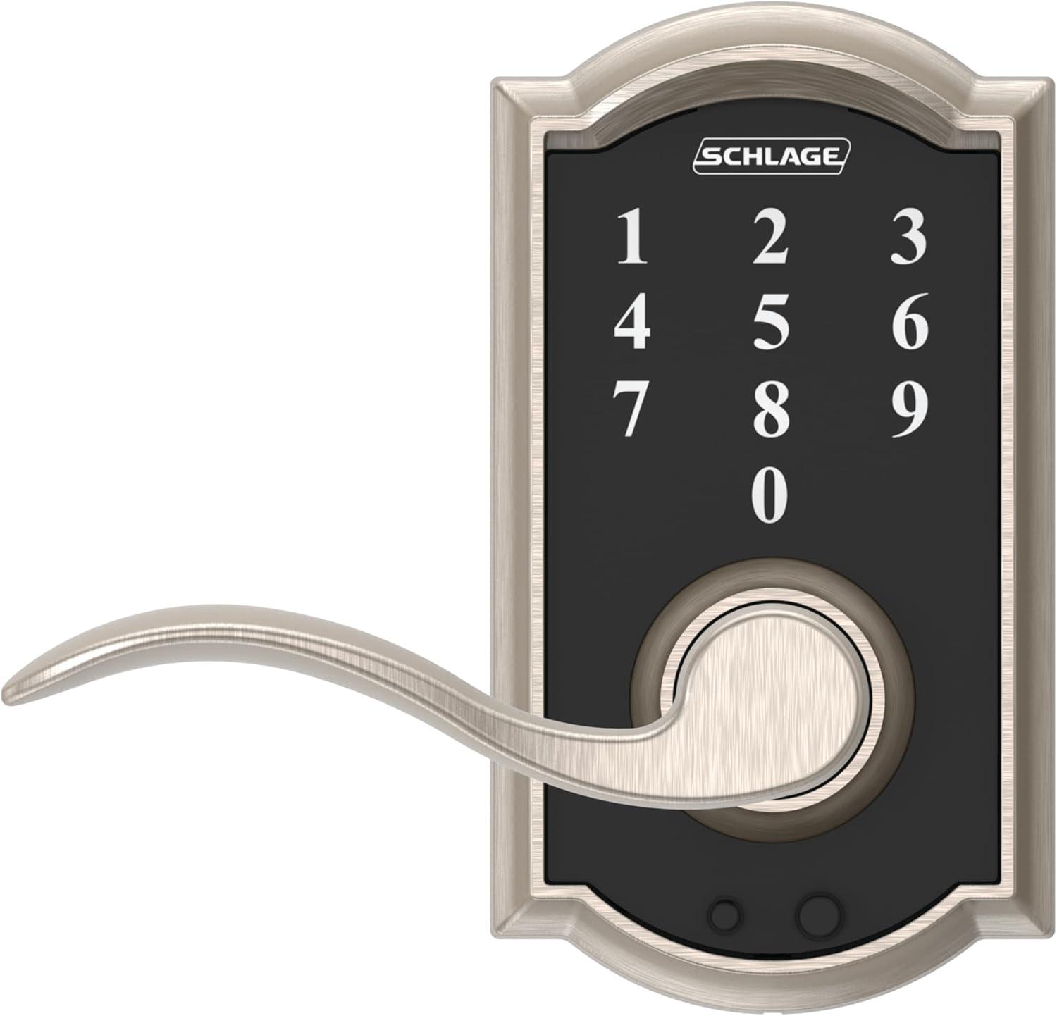 Schlage Touch Keyless Touchscreen Lever with Camelot Trim and Accent Lever