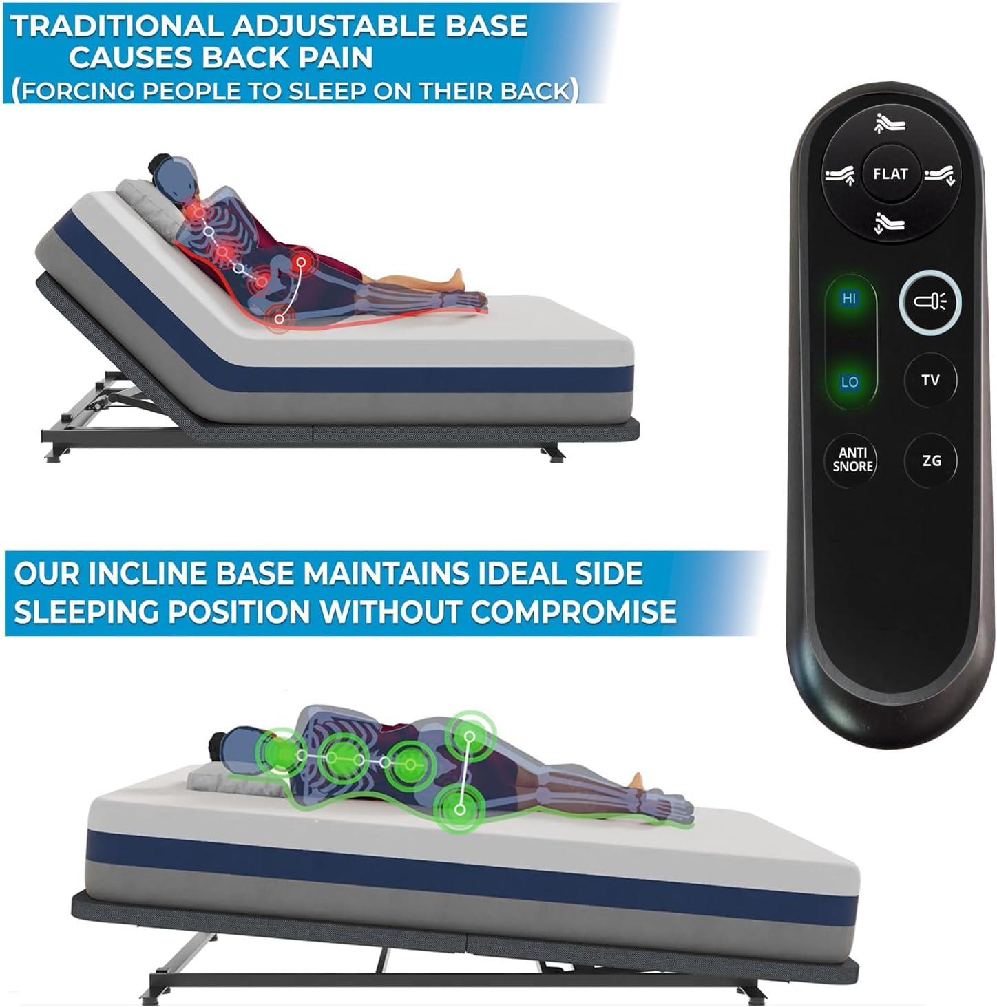 Boyd Sleep Massaging Adjustable Bed with Wireless Remote