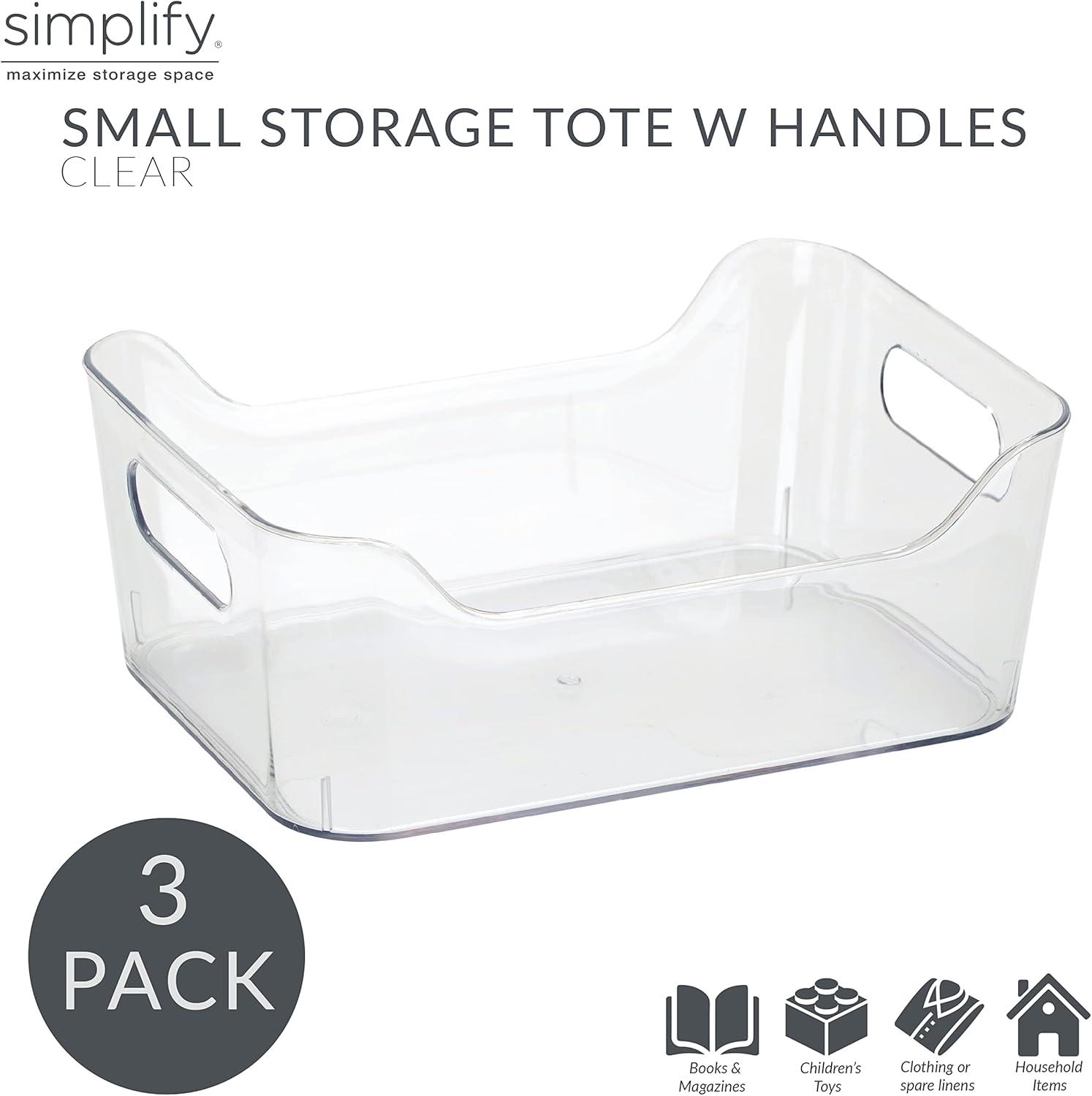 Simplify Simplify Plastic Bin (Set of 3)