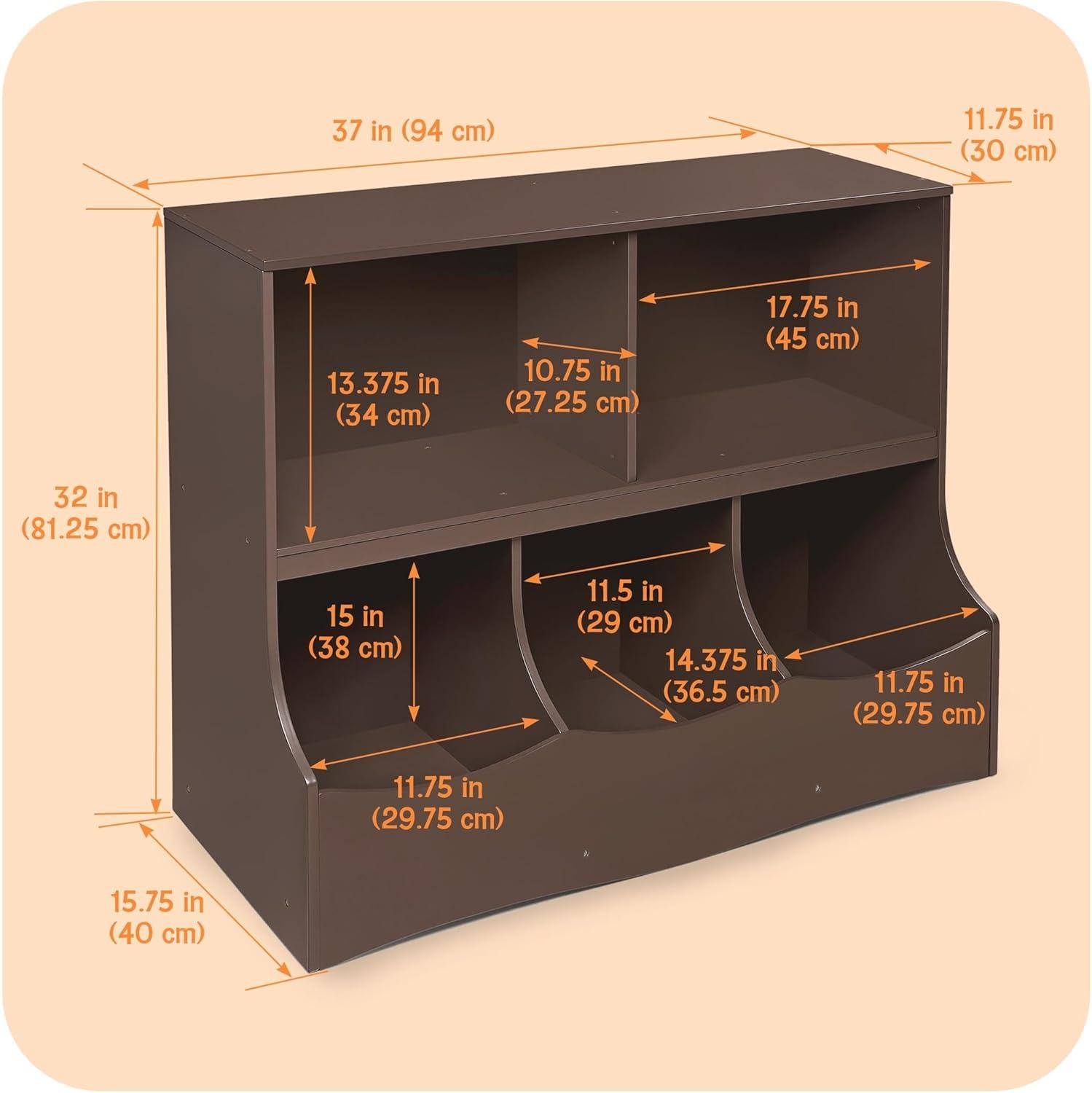 Badger Basket Multi-Bin Storage Cubby - Espresso