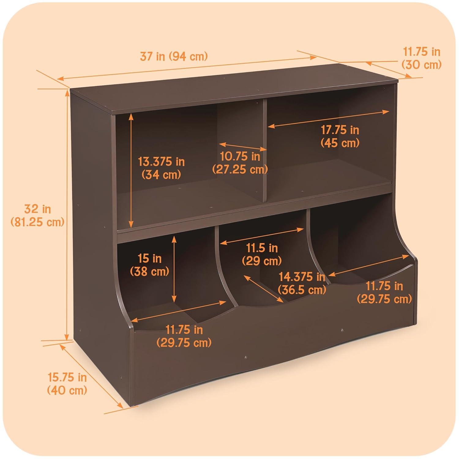 Badger Basket Multi-Bin Storage Cubby - Espresso