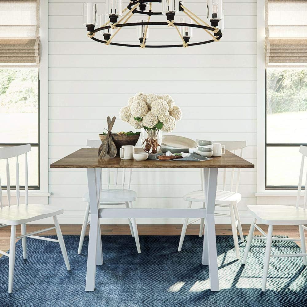 Nathan James Drop Leaf Dining Table Warm Dark Oak/Warm White
