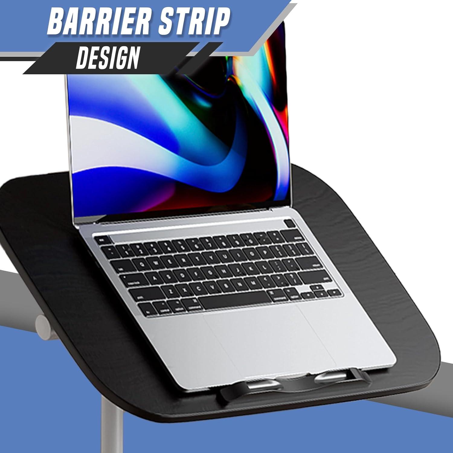 MoNiBloom Mobile Computer Desk, Adjustable Height Standing Table, Laptop Desk Rolling Sit-Stand with Wheels