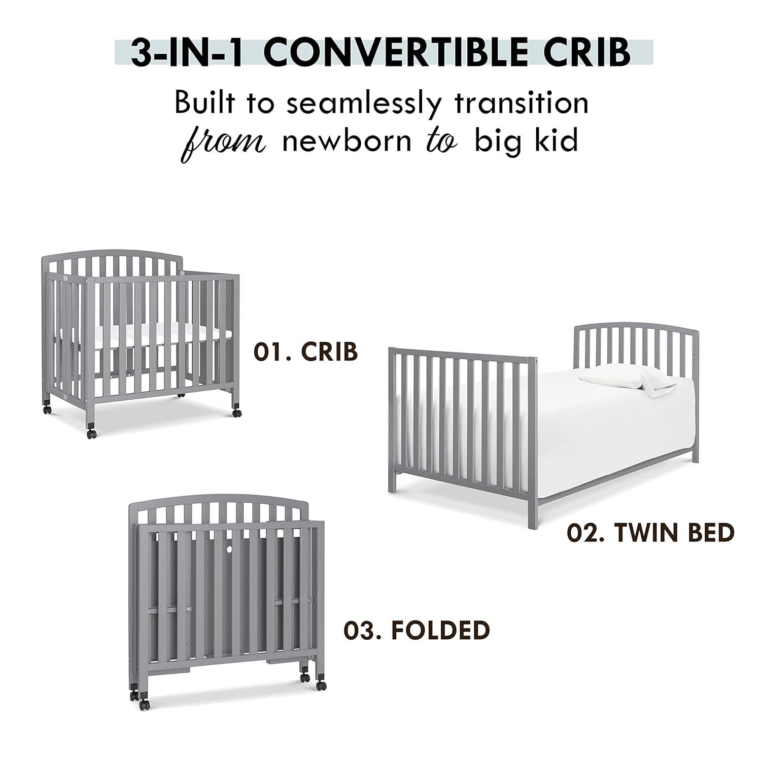 Dylan 3-in-1 Mini Convertible Portable Crib