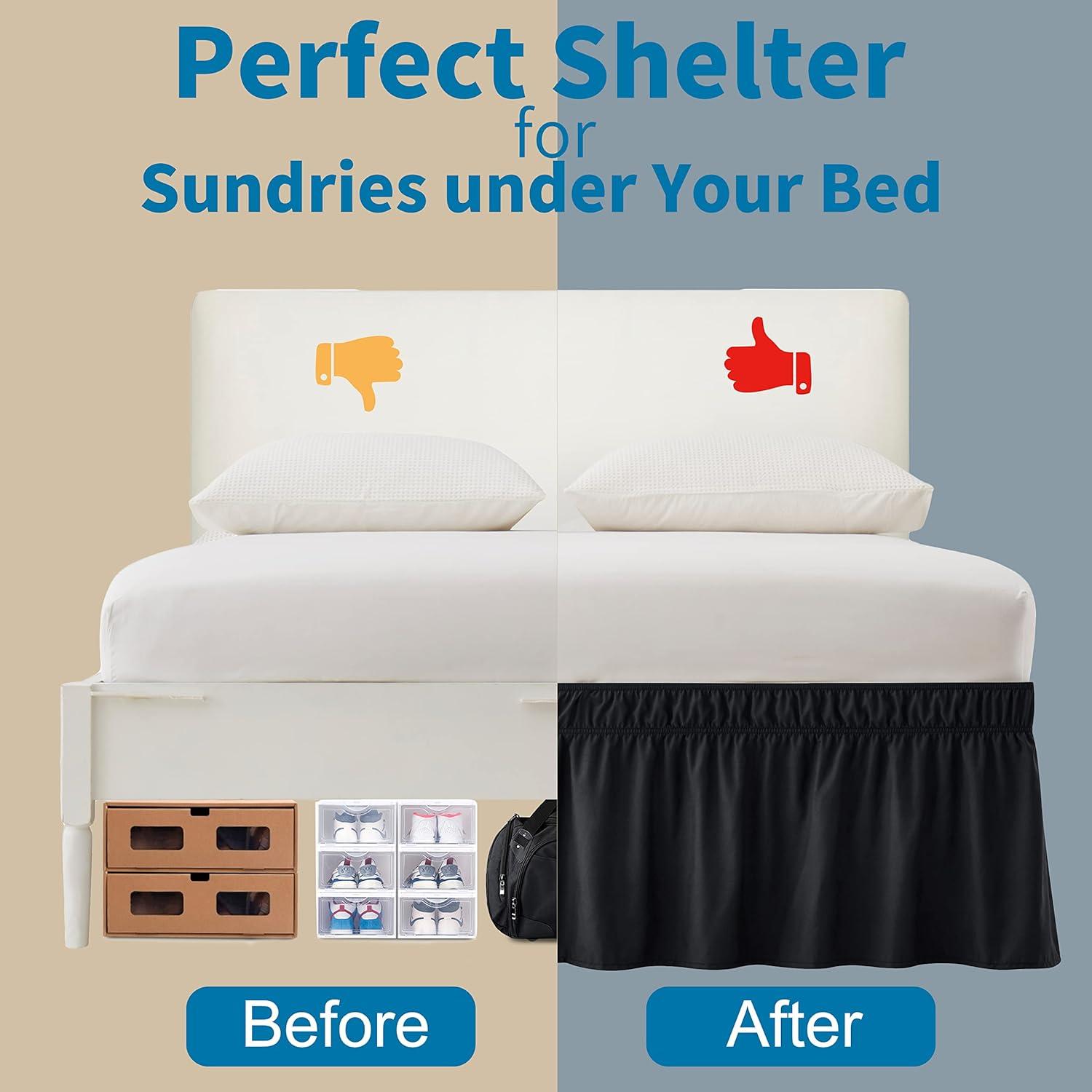 Bare Home Ruffled Wrap Around Bed Skirt