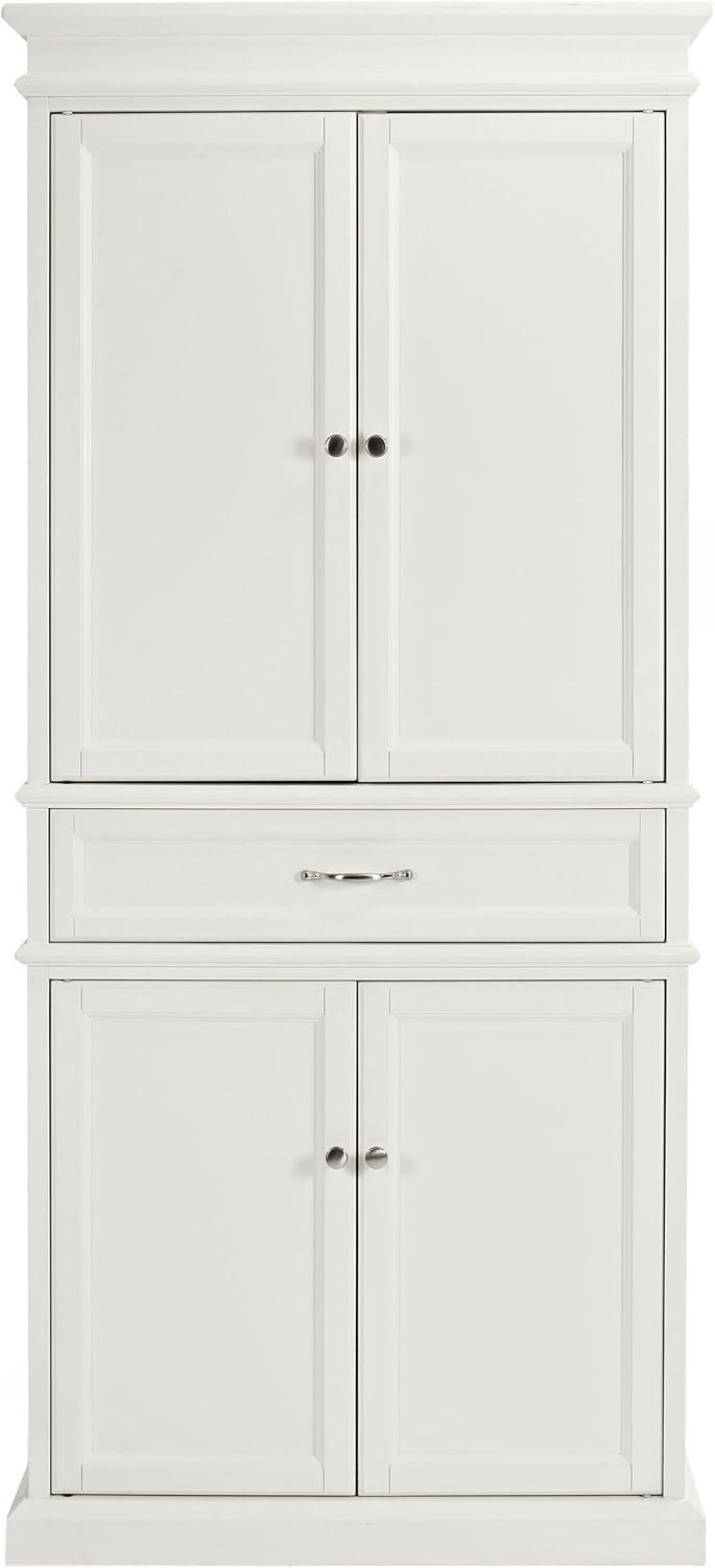 Parsons Pantry Storage Wood/Mahogany - Crosley: Adjustable Shelving, Drawer, Traditional Style