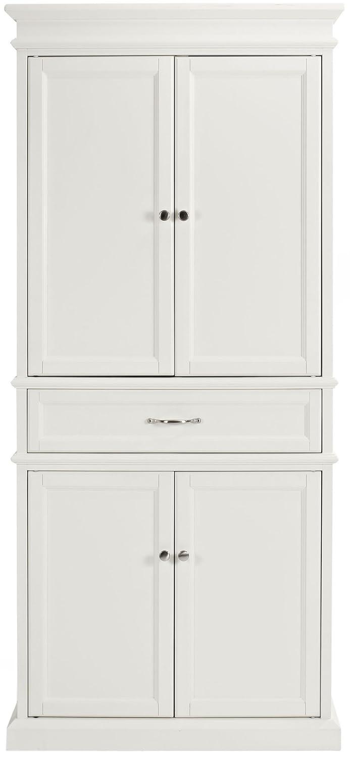 Parsons Pantry Storage Wood/Mahogany - Crosley: Adjustable Shelving, Drawer, Traditional Style