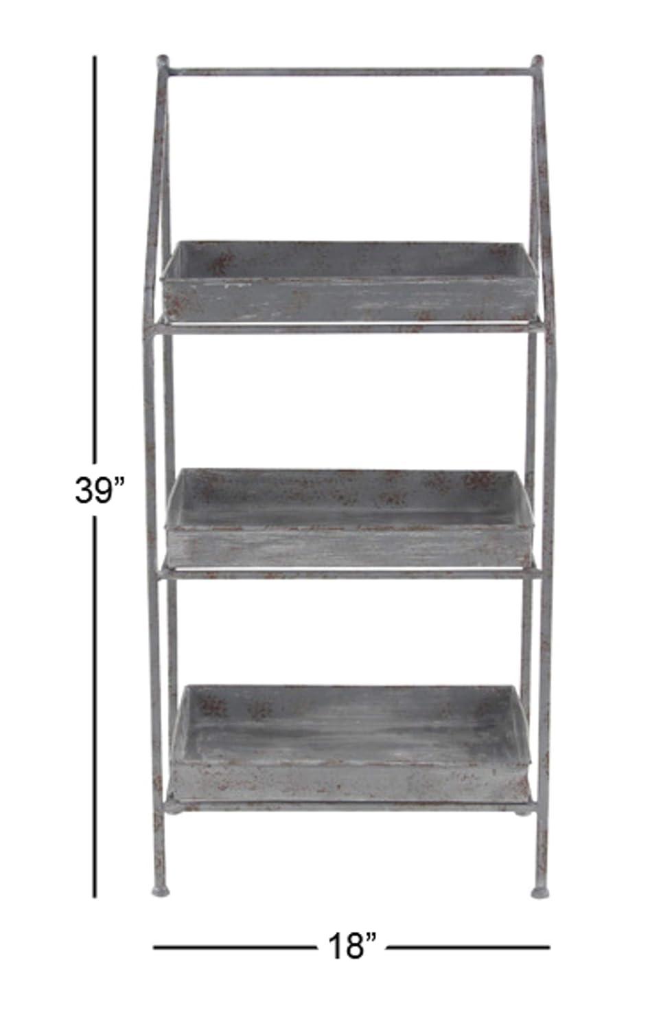 Deco 79 Plantstand, 11" W x 39" H, Gray