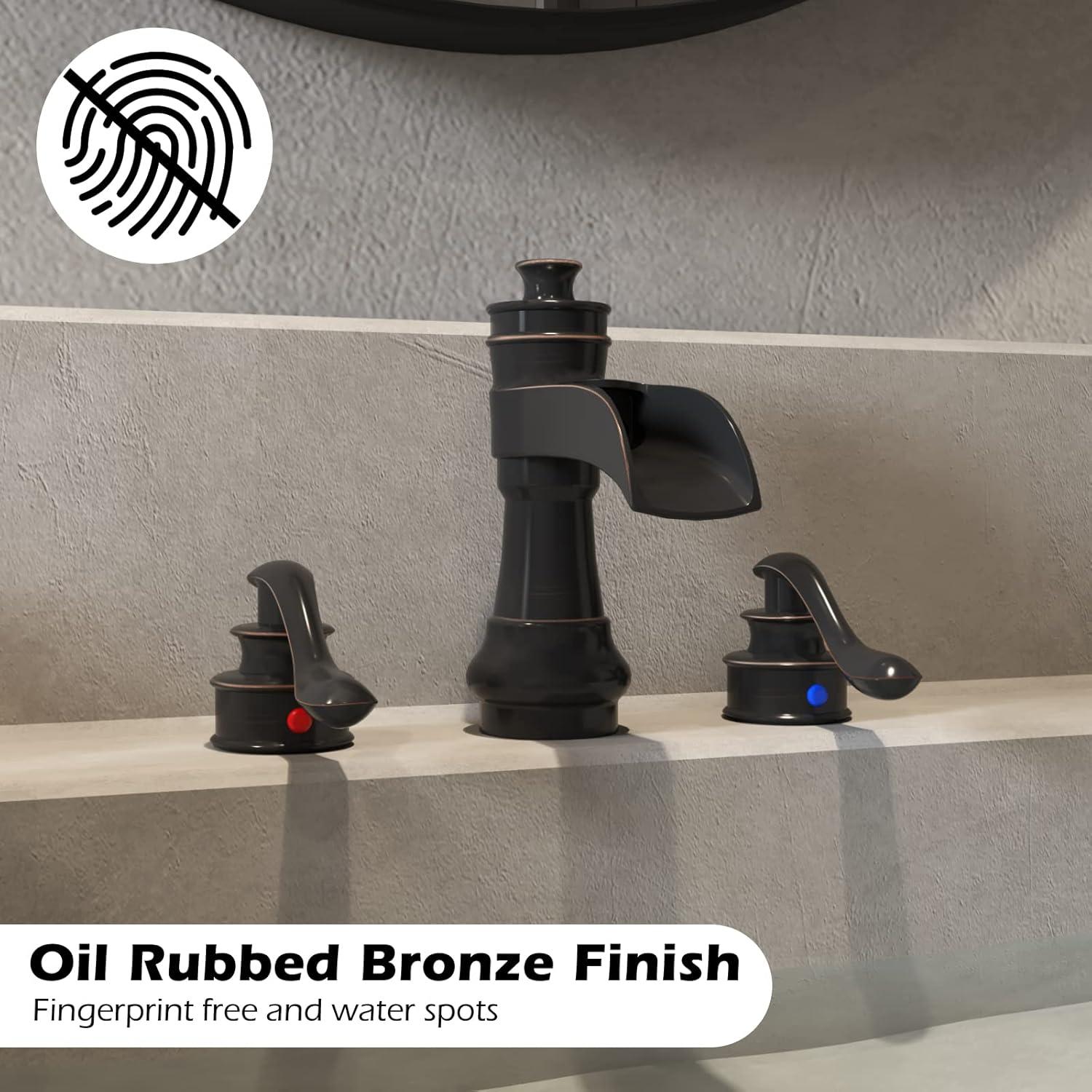 Widespread 2-handle Bathroom Faucet with Drain Assembly