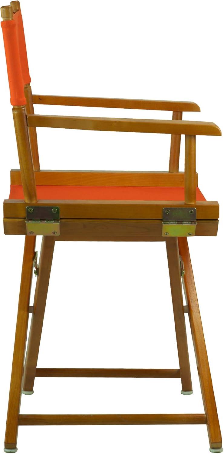 "18" Director's Chair Honey Oak Frame-Tangerine Canvas"