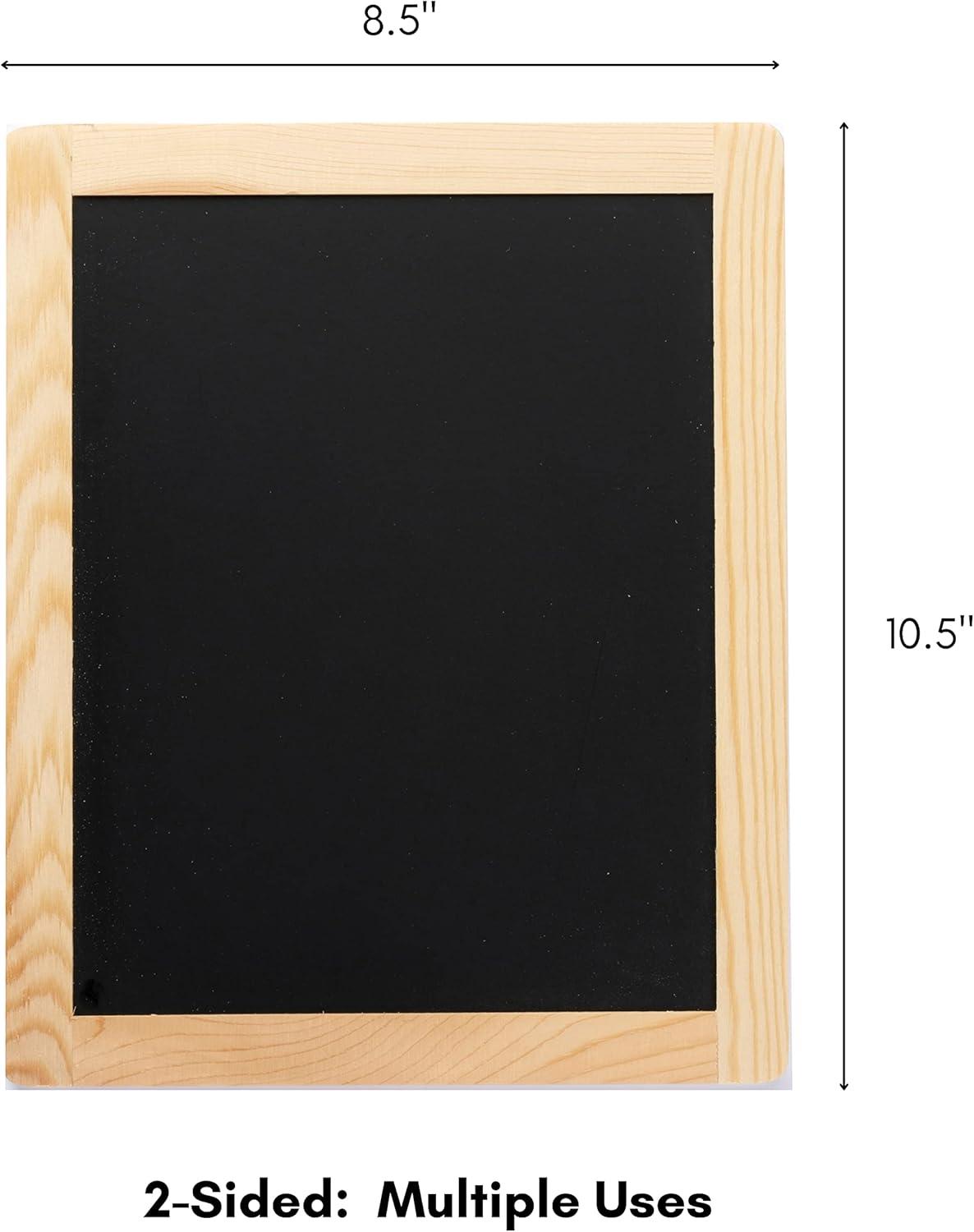 Plaid Unpainted Wood Frame, Chalkboard Frame, 1 Piece, 8.5" x 10.5"