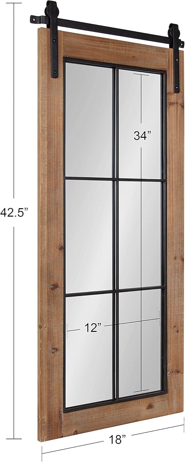 Cates Windowpane Framed Decorative Wall Mirror - Kate & Laurel All Things Decor