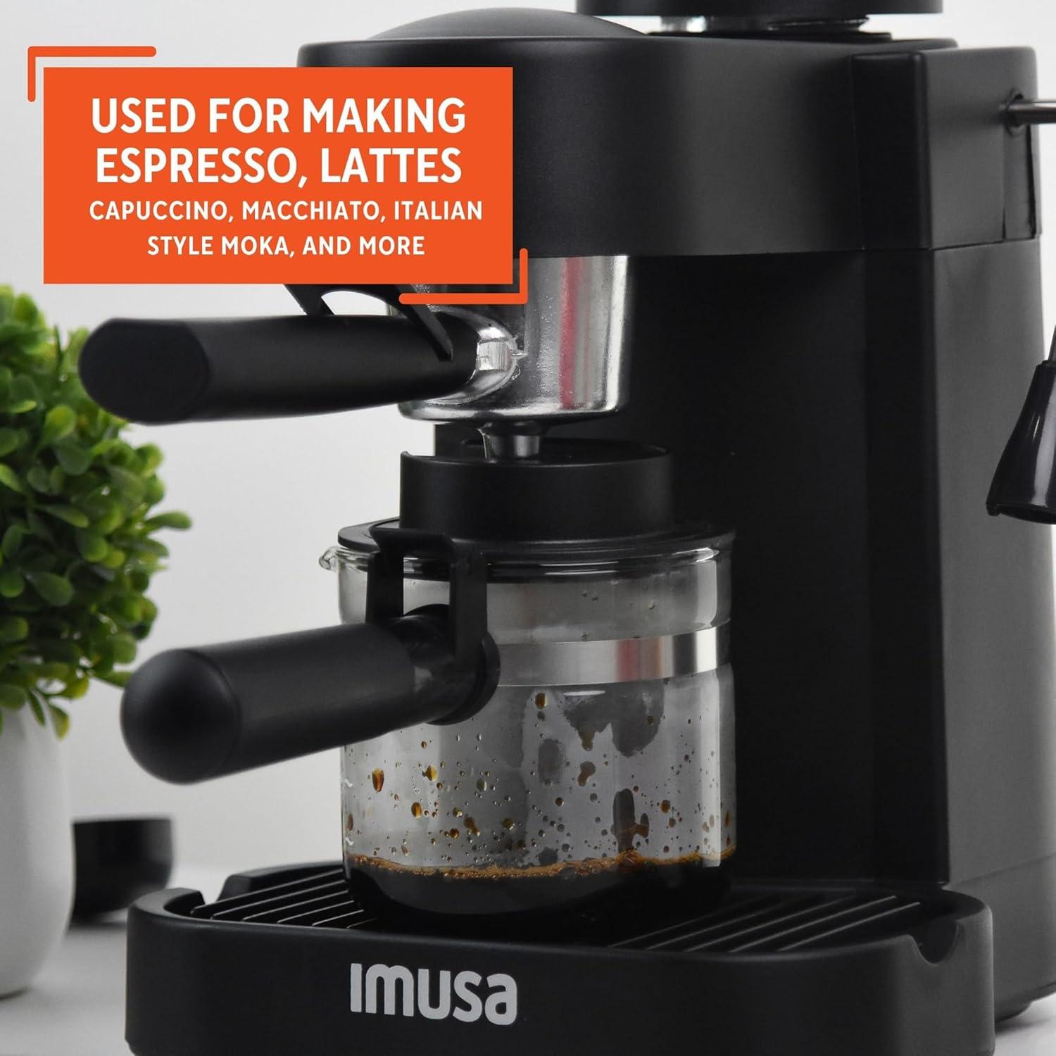 IMUSA Semi-Automatic Cappuccino & Espresso Machine with Frother