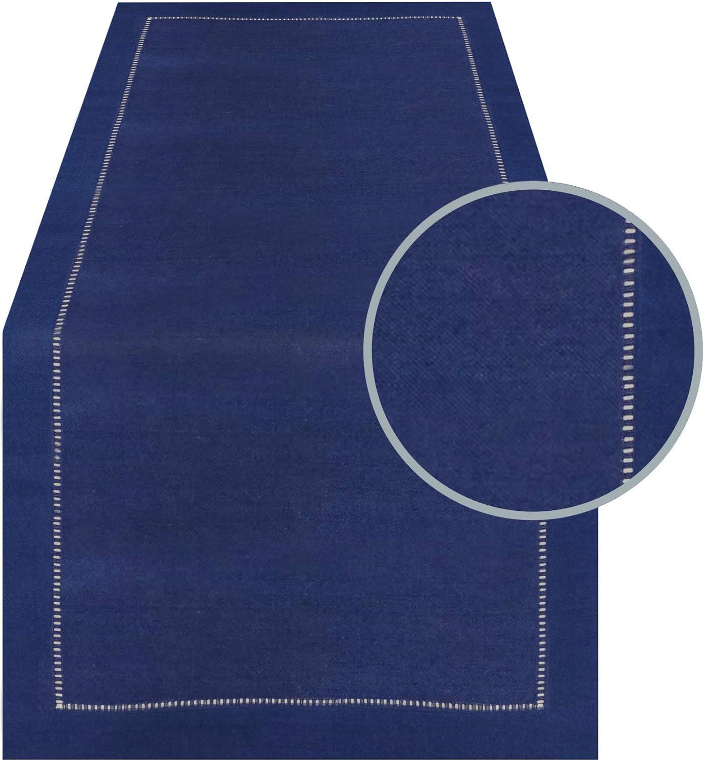 Saro Lifestyle Classic Hemstitch Border Table Runner