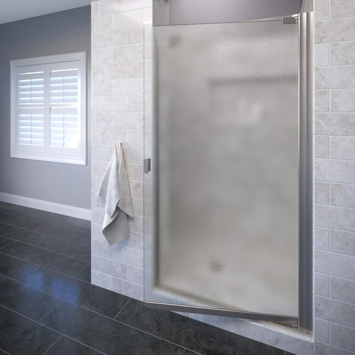 Armon 66" Brushed Nickel Semi-Frameless Pivot Shower Door