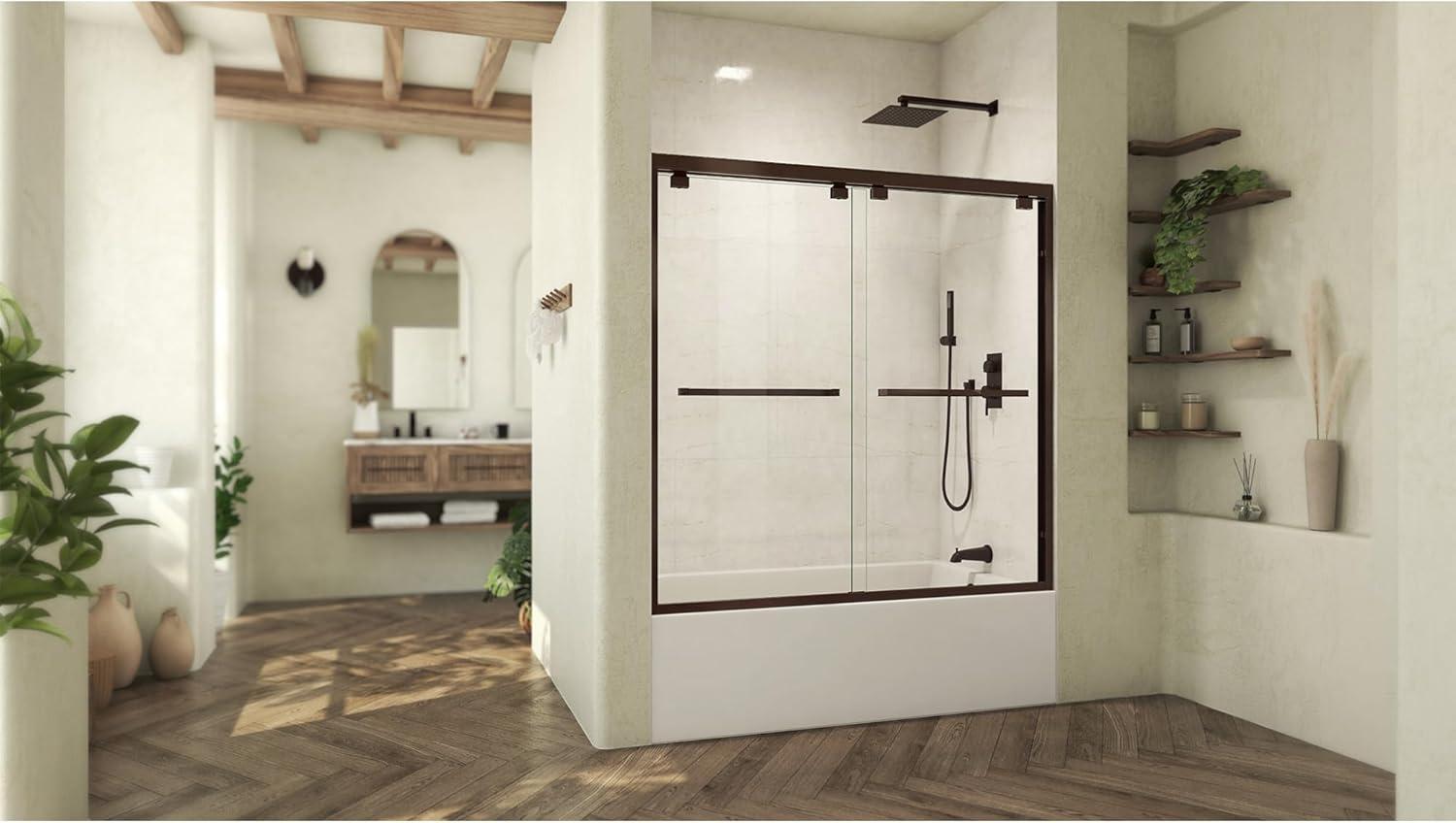 Encore 56" W x 58" H Semi-Frameless Tub Door with ClearMax Technology