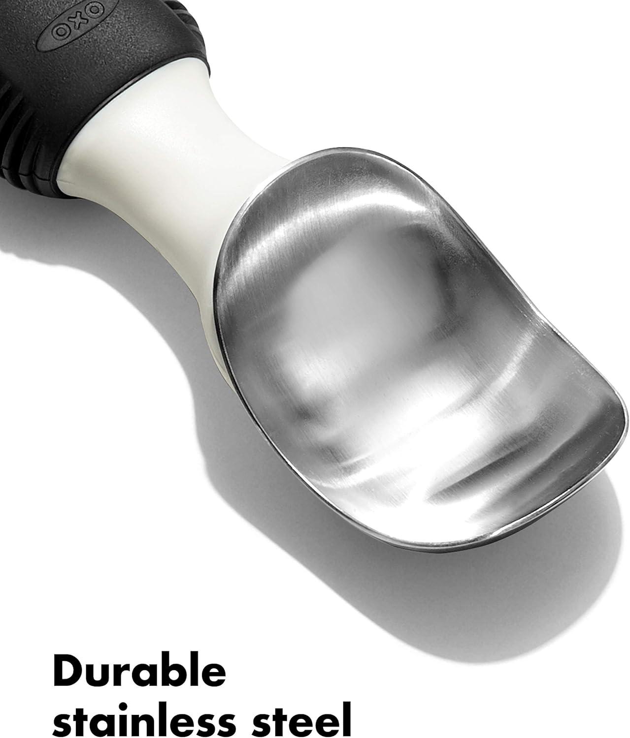 Stainless Steel Ice Cream Scoop with Non-slip Grip