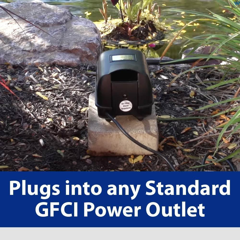 The Pond Guy Pond Aerator 1, Water Garden Aeration Kit: Diaphragm Compressor, Air Line & Diffuser