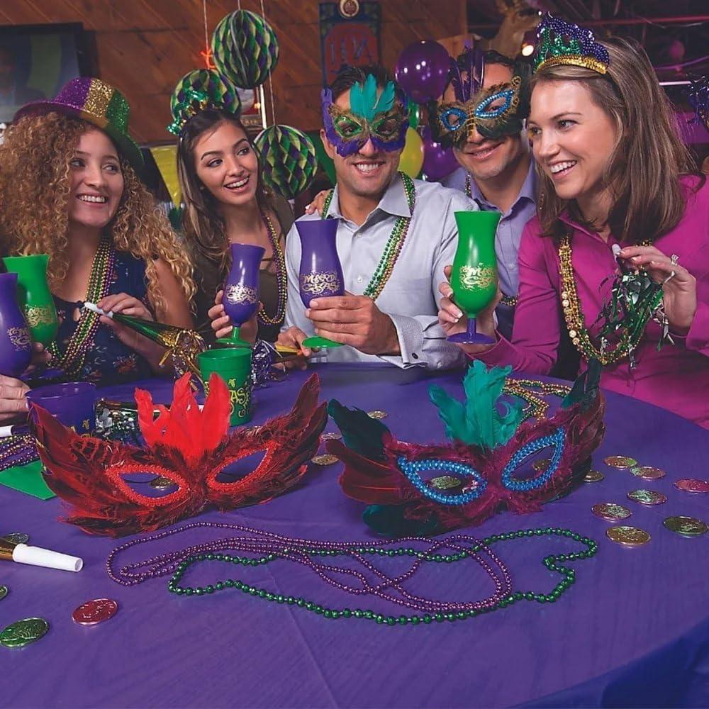 Fun Express Bulk Mardi Gras Beaded Necklace Assortment - 1000 Pc., Mardi Gras, Jewelry, 1000 Pieces