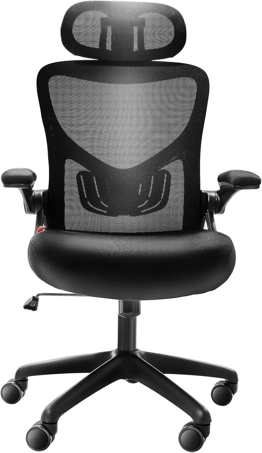 Black Ergonomic High Back Mesh Office Chair with Adjustable Lumbar Support