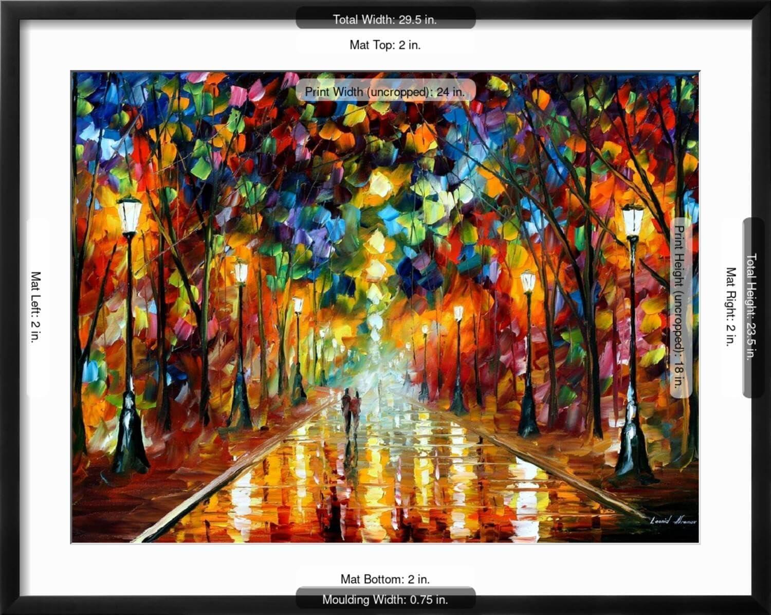 Art.com Farewell To Anger Art Print by Leonid Afremov, Black Frame Wall Art, 29" x 23"