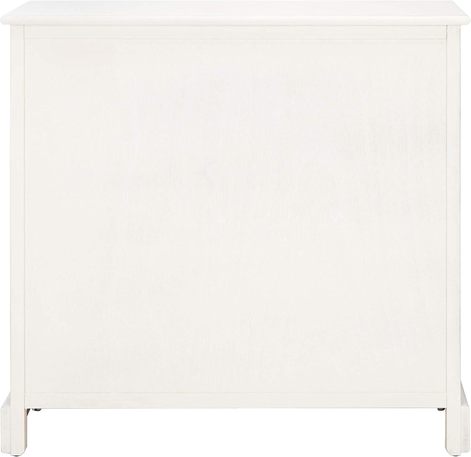 SAFAVIEH Peyton 2 Door Contemporary White Storage Wood Rectangle Cabinet (31.5 in. W x 13.4 in. D x 26 in. H)