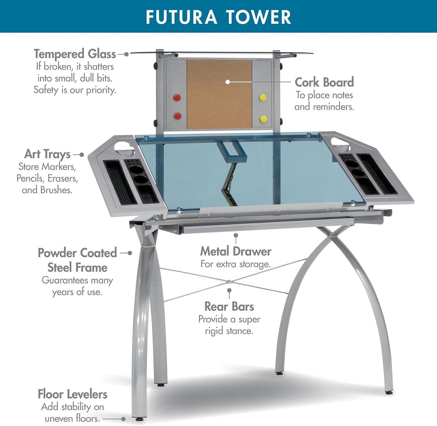 Inbox Zero Courson 50'' x 22'' Craft Table
