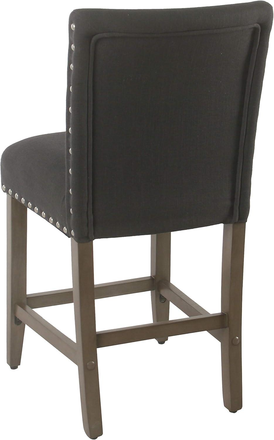 HomePop 24" Counter stool with nailheads, Multiple Colors