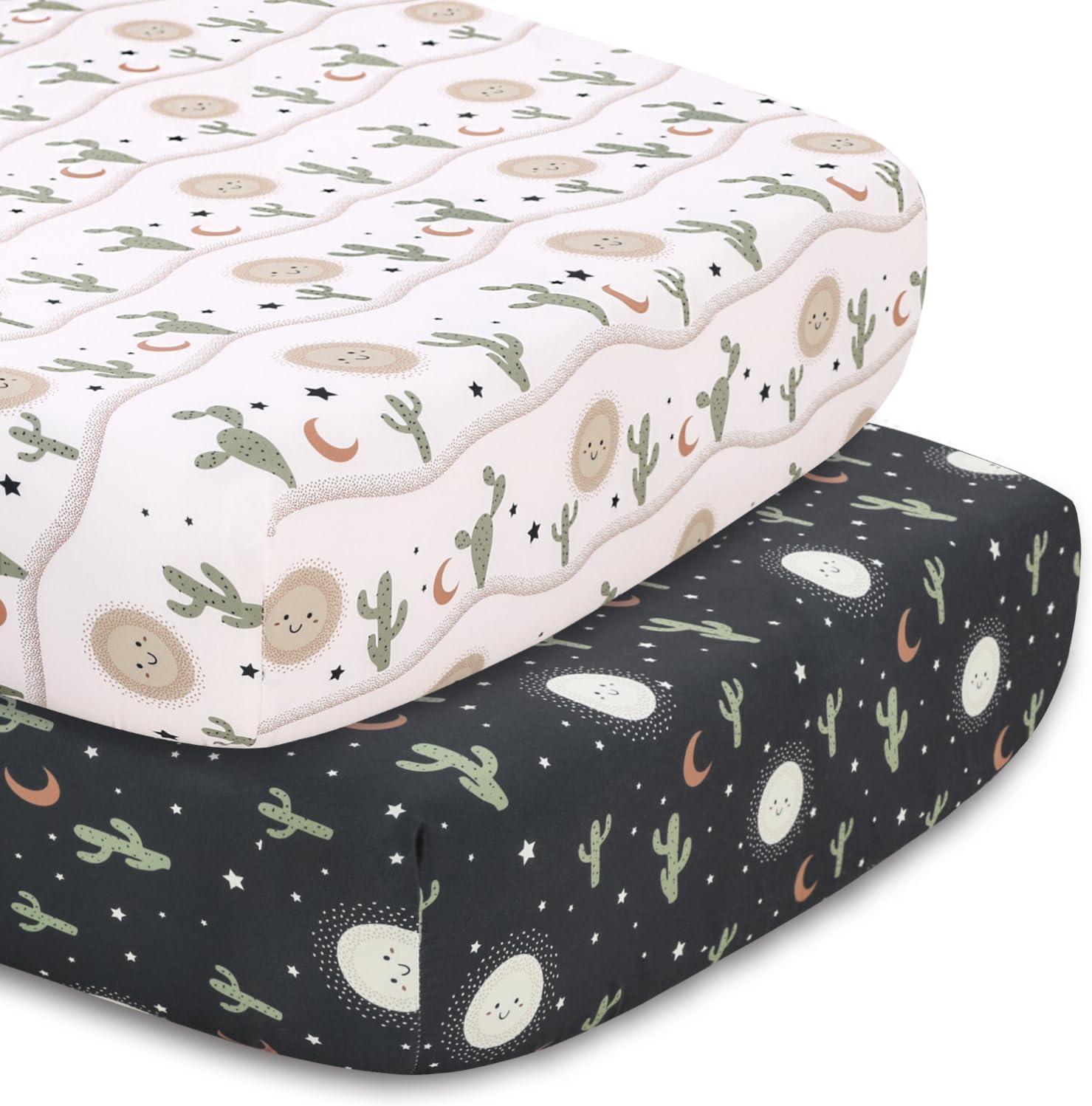 The Peanutshell Crib Bedding Set for Baby Girls & Boys - Joshua Tree, 5 Pieces