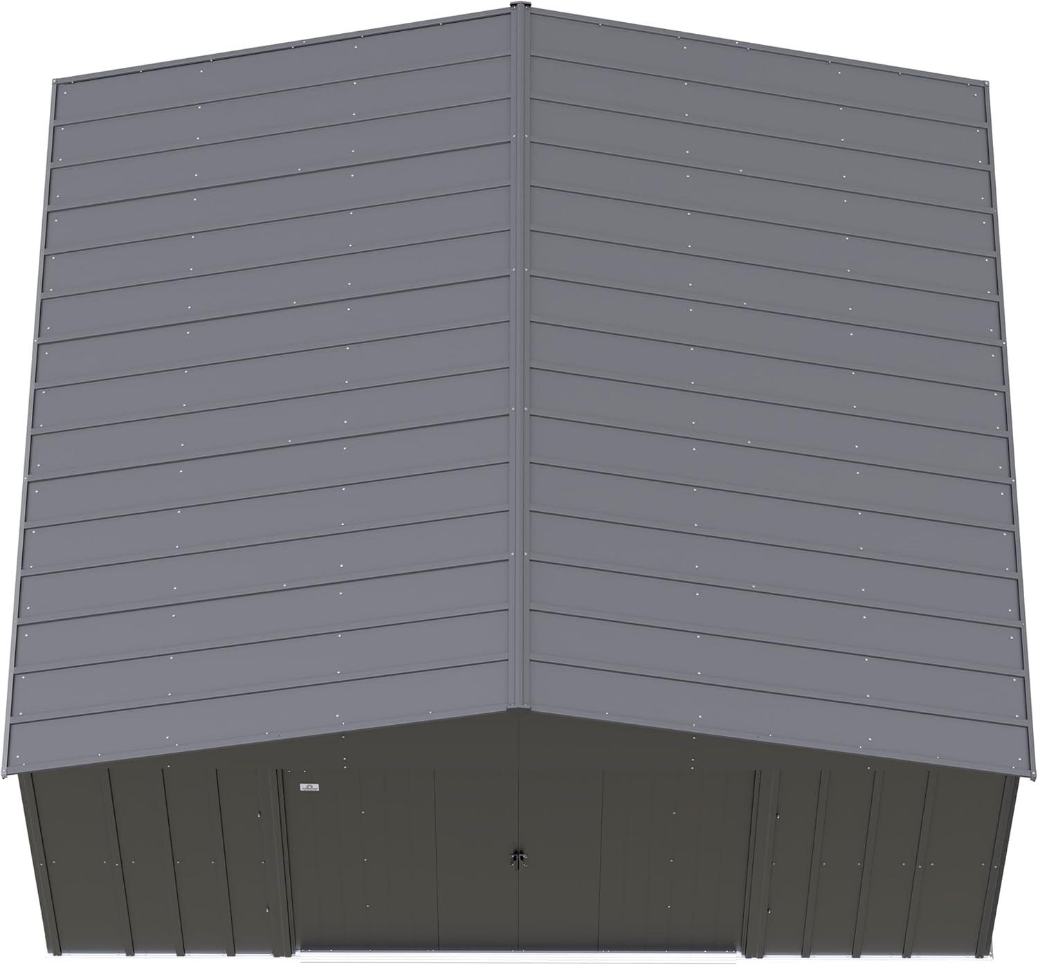 Charcoal Gray 14' x 12' Steel Storage Shed