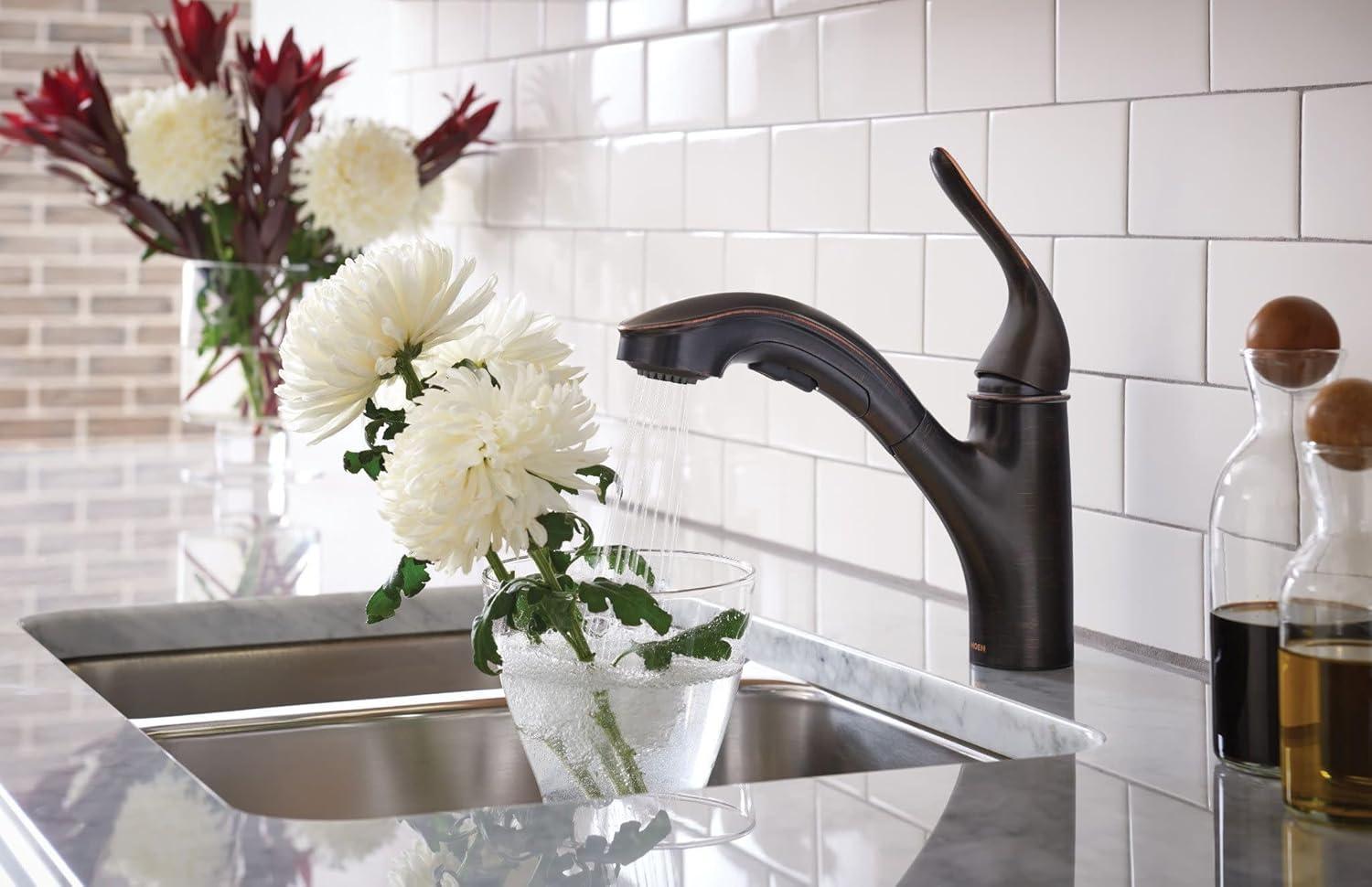 Moen Brecklyn Single-Handle Pull-Out Sprayer Kitchen Faucet with Power Clean Technology