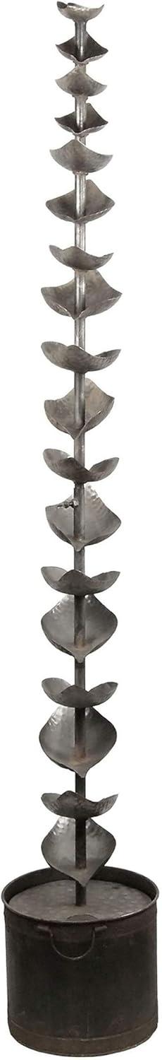 Alpine Bronze 70" Tiered Iron Leaf Fountain