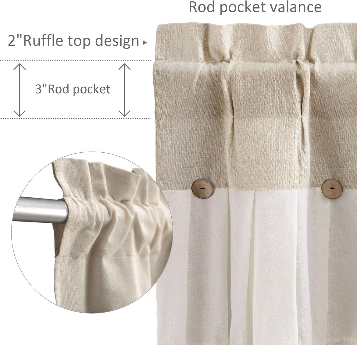 OTOTWER Patchwork 52'' W Window Valance