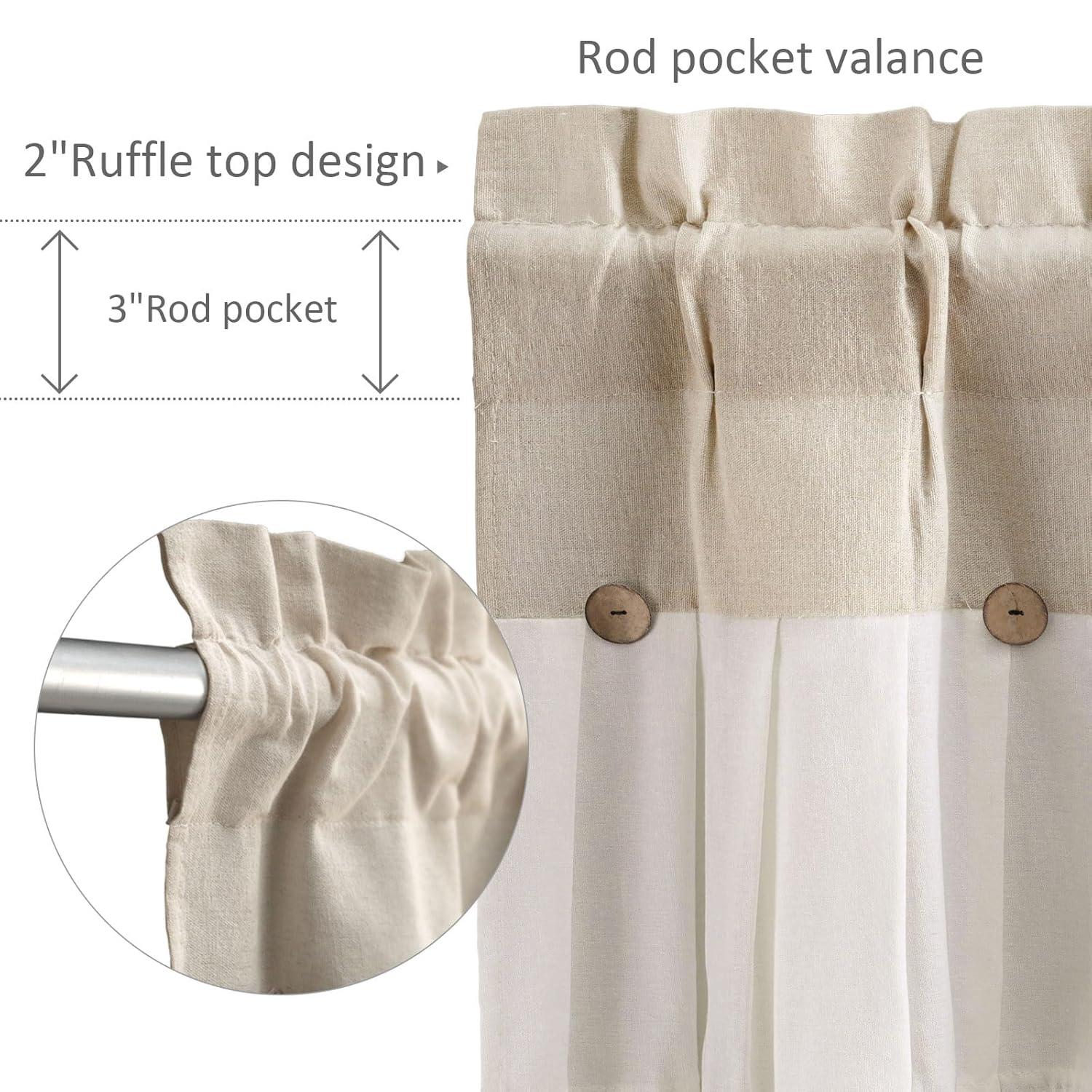 OTOTWER Patchwork 52'' W Window Valance