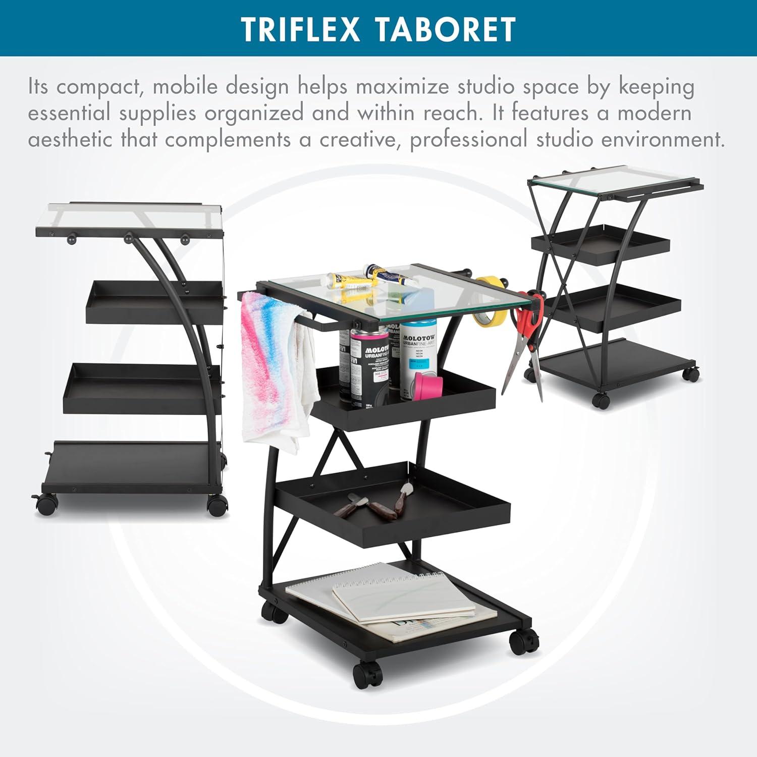 Studio Designs Carrito Organizador de 4 Niveles de Metal Triflex Negro