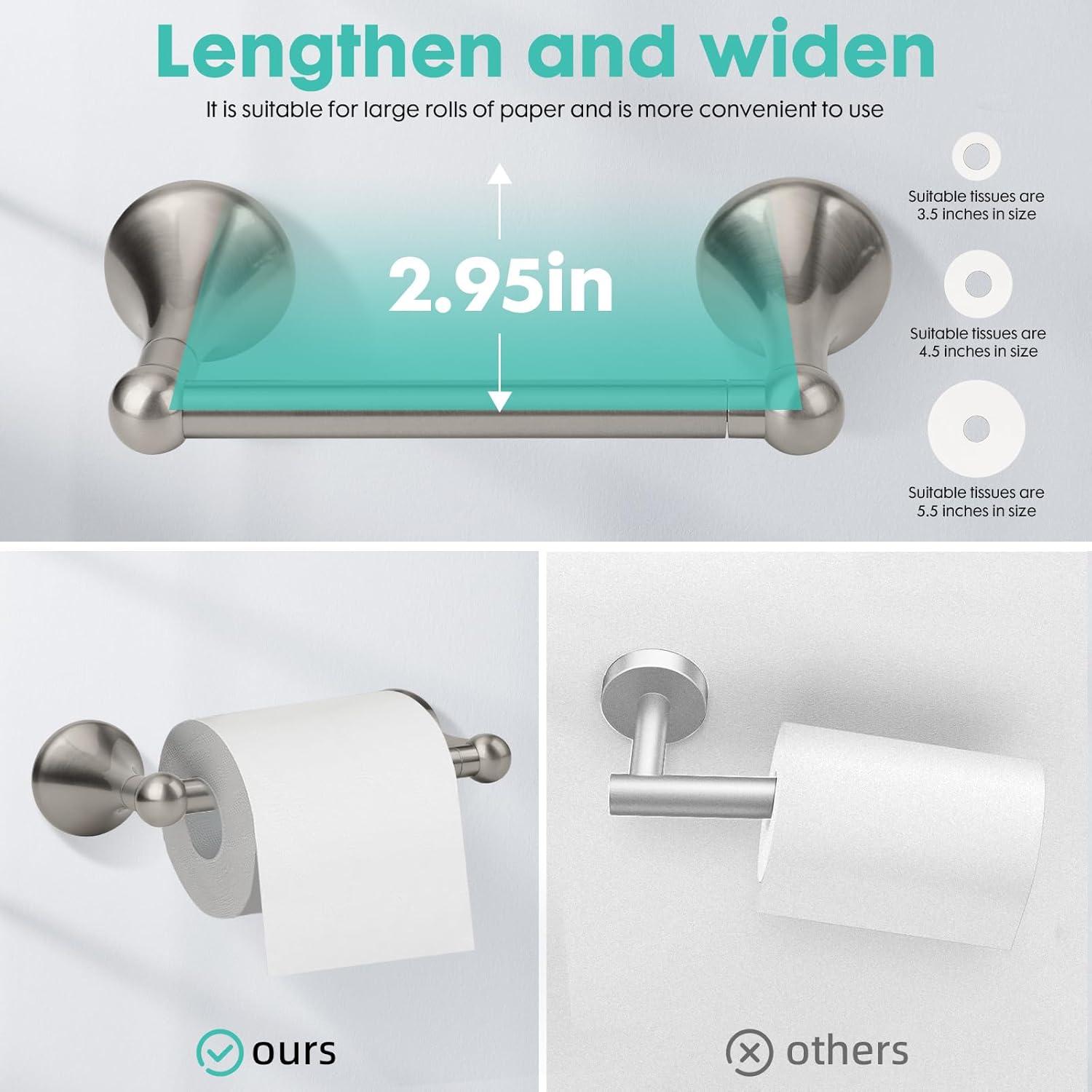 4-Piece Bathroom Hardware Accessory Set With 24" Towel Bar (Chrome Finish)