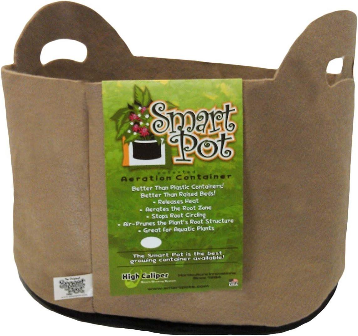 SMART POT 5 Gallon Fabric Grow Bag w/cut handles - Natural