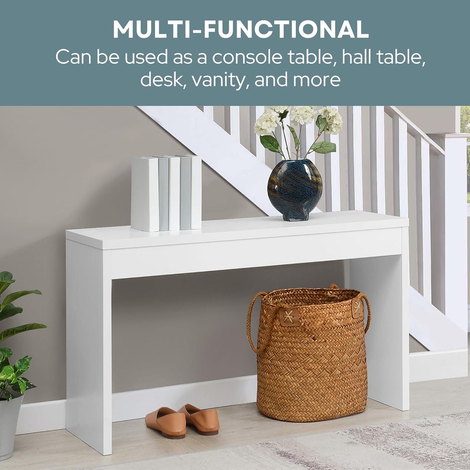 Convenience Concepts Northfield Wall Console in White Wood Finish