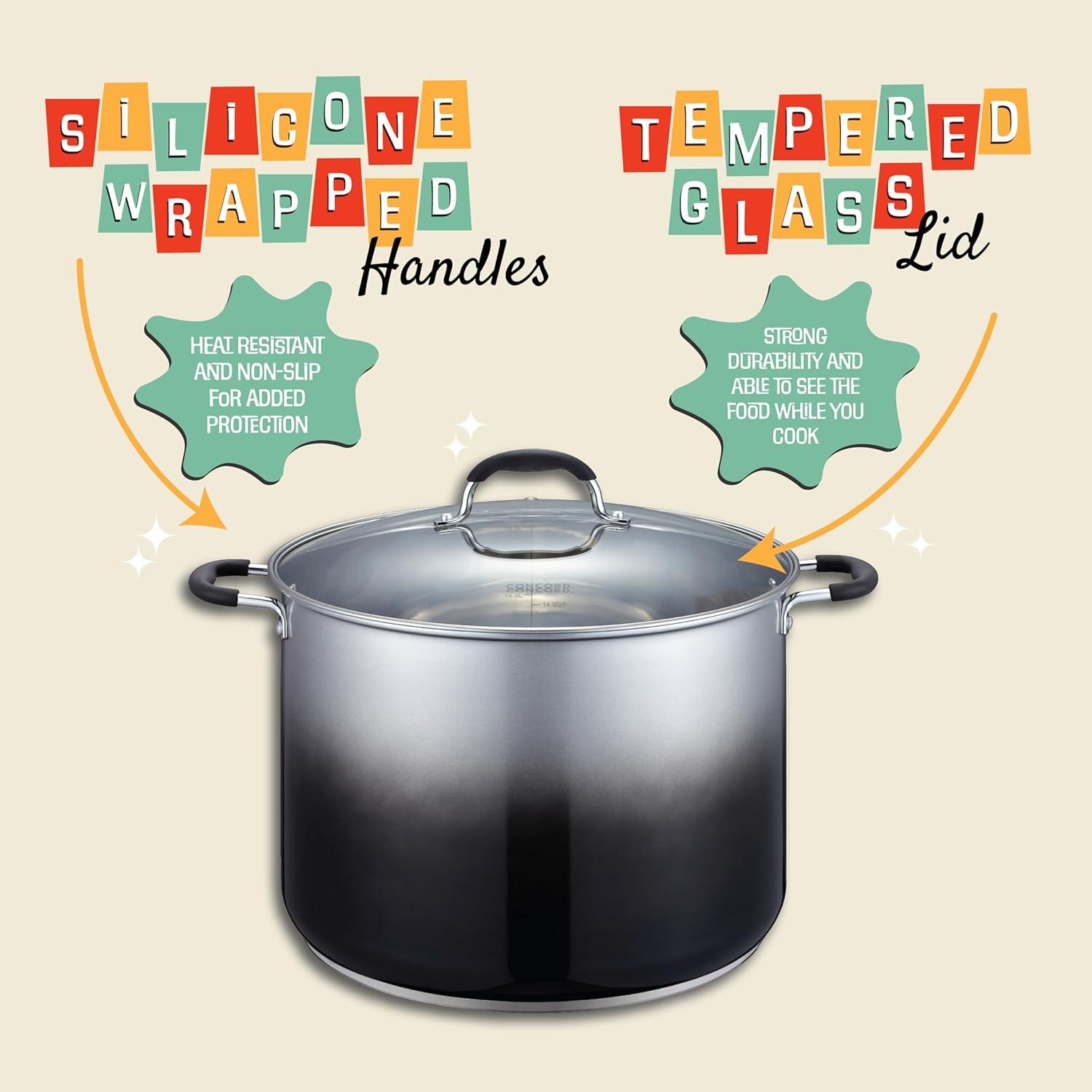 Concord Cookware Concord Cookware 20 Quarts Non-Stick Stainless Steel Stock Pot