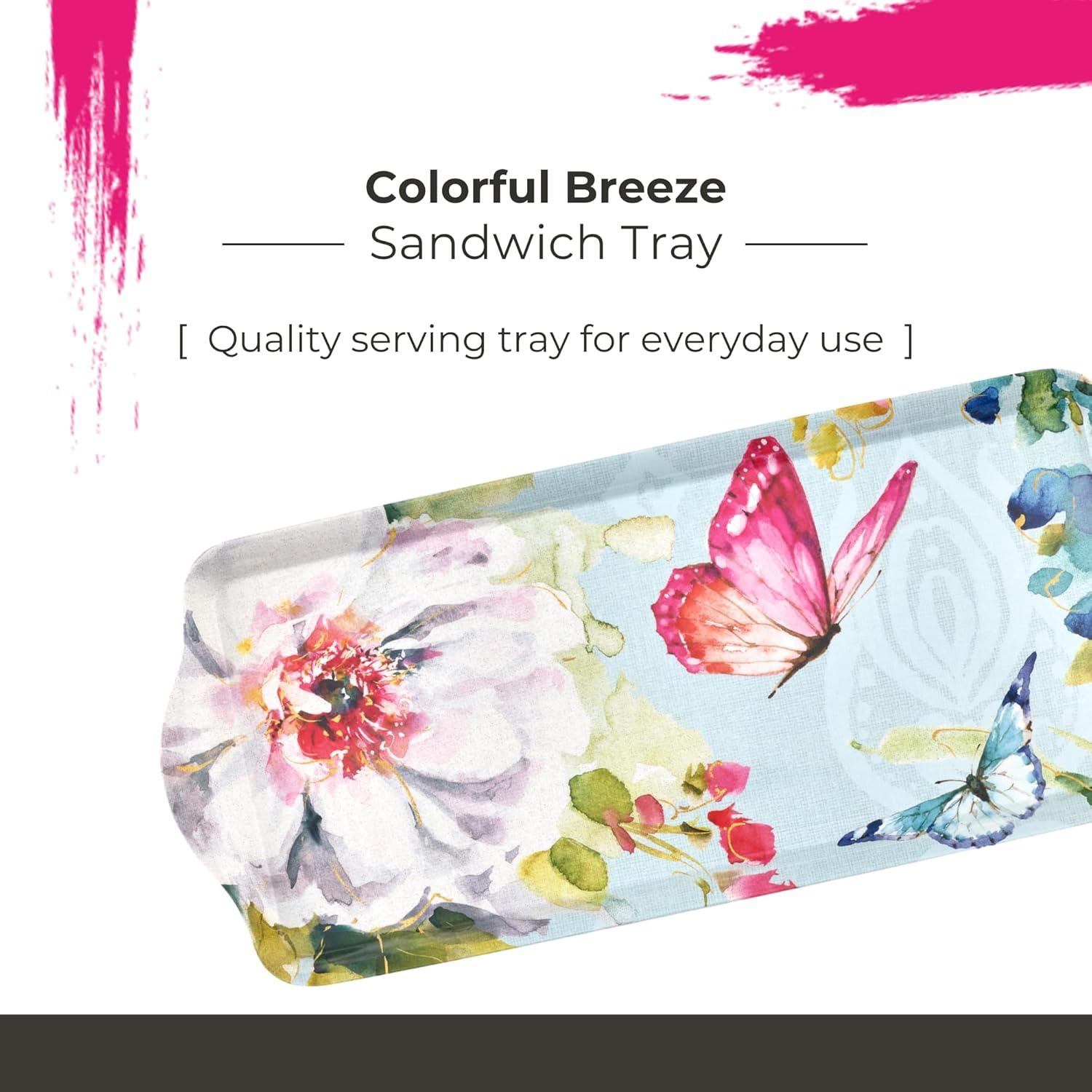 Pimpernel Pimpernel Colorful Breeze Melamine Sandwich Tray 15.1 X6.5"