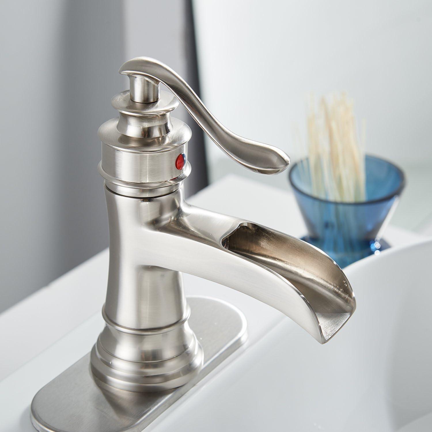 BWE Single Hole Single-Handle Low-Arc Bathroom Faucet