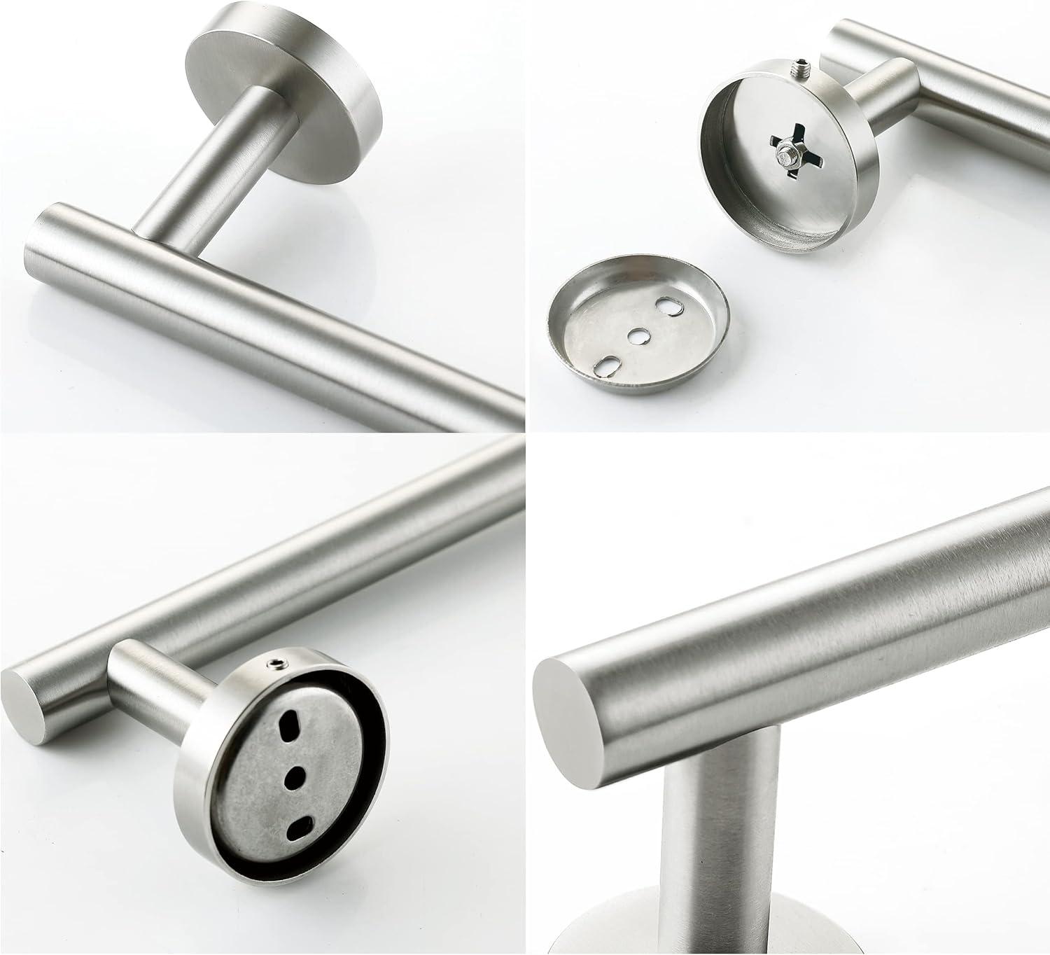 Brushed Nickel Wall Mounted Stainless Steel Towel Bar