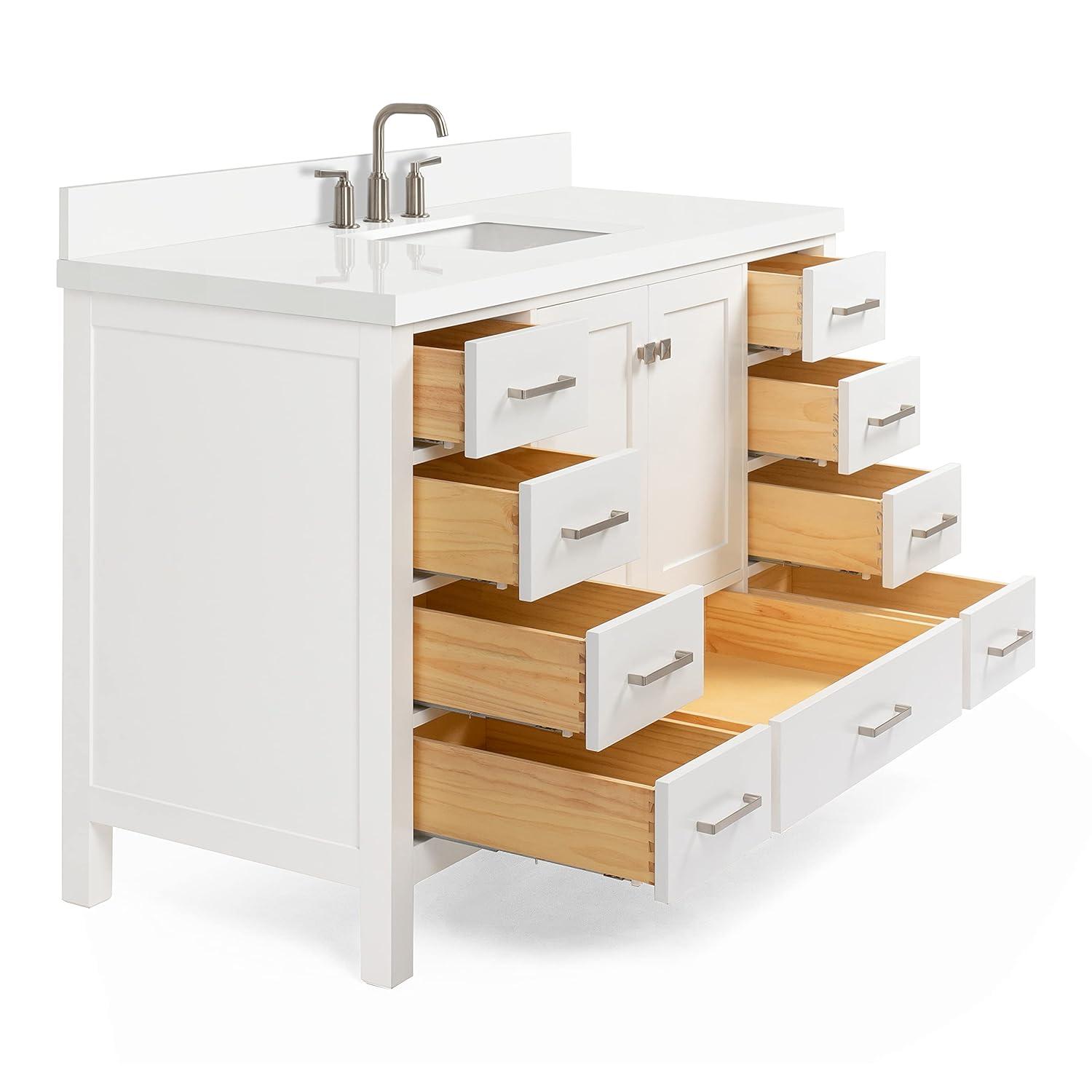 Ariel A055swqovo Cambridge 55" Free Standing Single Basin Vanity Set - White