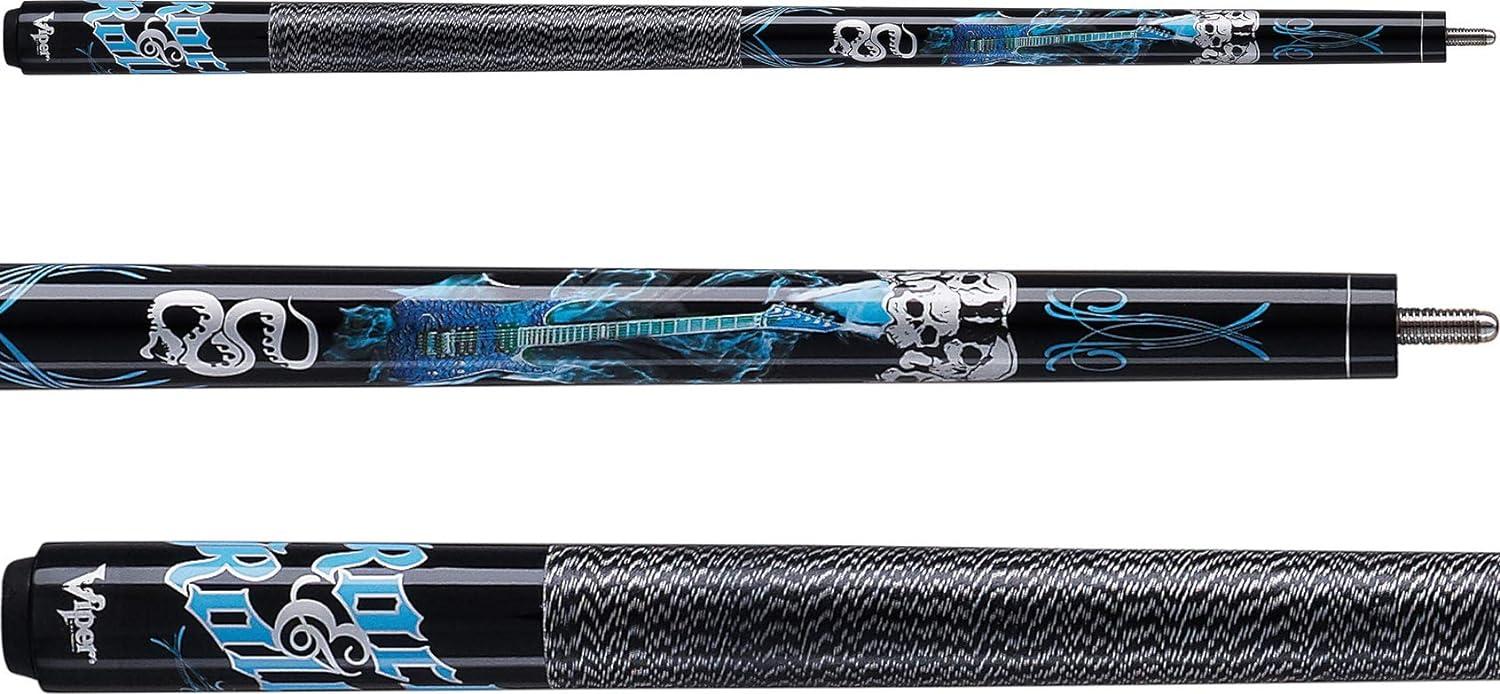 Viper 31'' Black Maple Junior Billiard Cue with Rock & Roll Graphics