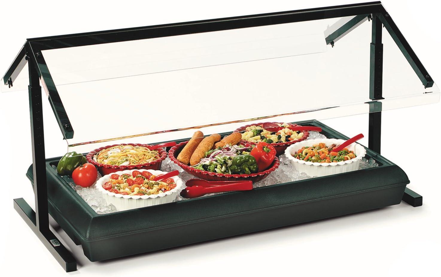 Carlisle FoodService Products Buffet Bar Adjustable Double Sided Sneeze Guard for Catering, Buffets, Restaurants, Plastic, 48 Inches, Black