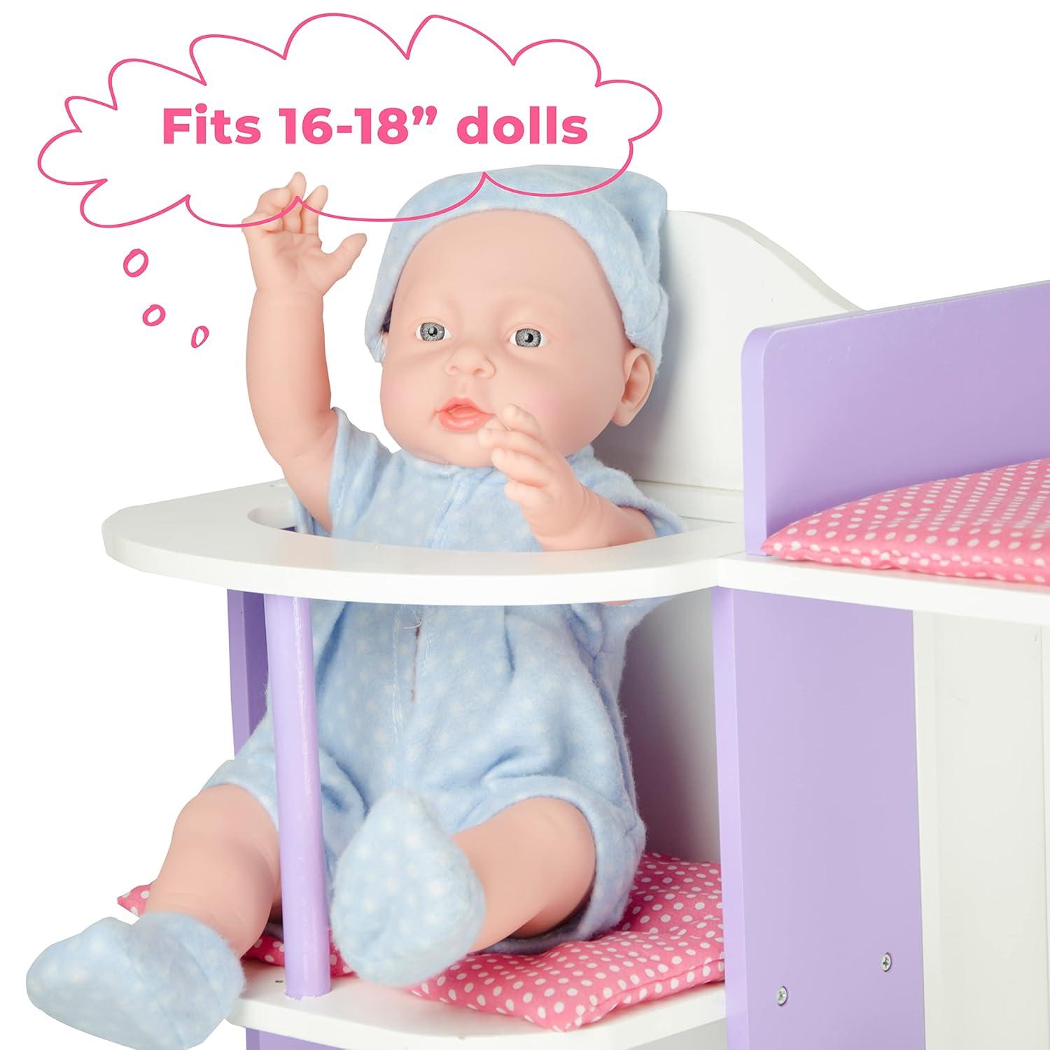 Teamson Kids Olivia's Little World Wooden Doll Changing Station
